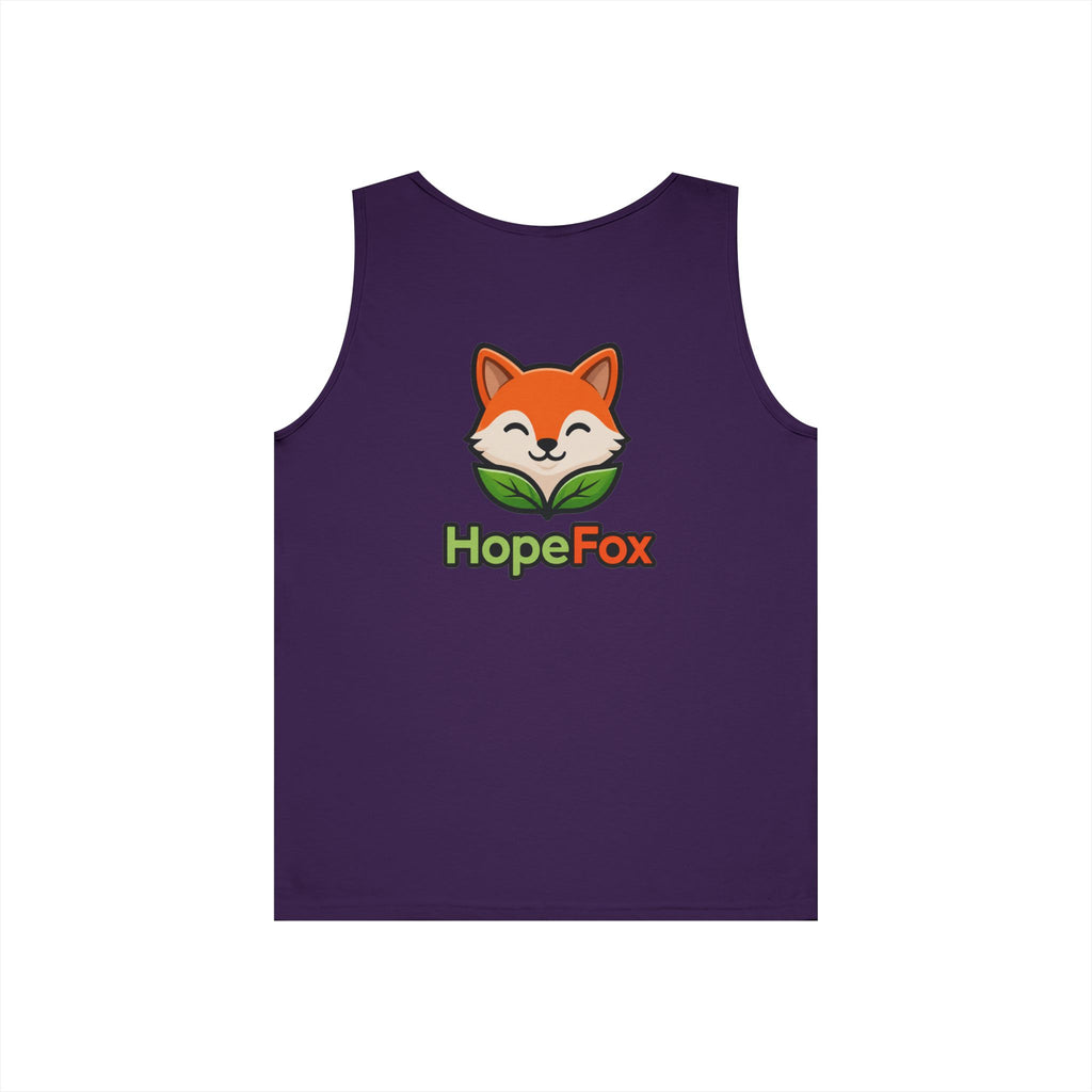 HopeFox Fox Logo Cotton Tank Top — Cute Eco-Friendly Graphic Tank
