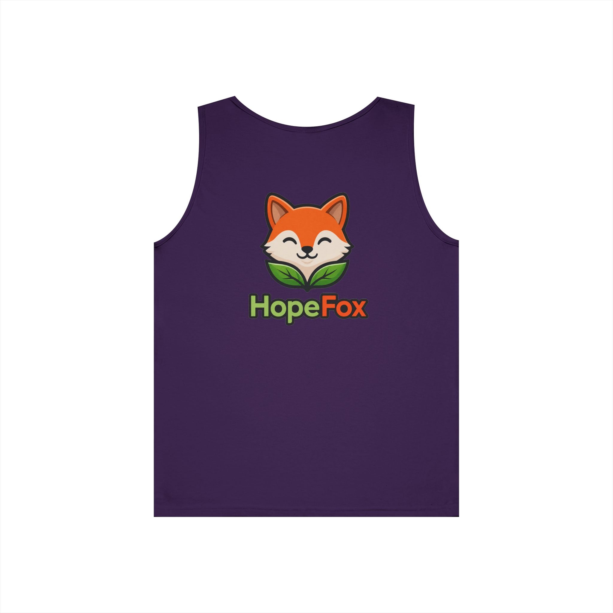 HopeFox Fox Logo Cotton Tank Top — Cute Eco-Friendly Graphic Tank