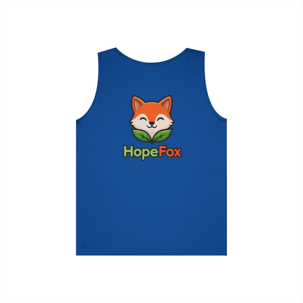 HopeFox Fox Logo Cotton Tank Top — Cute Eco-Friendly Graphic Tank