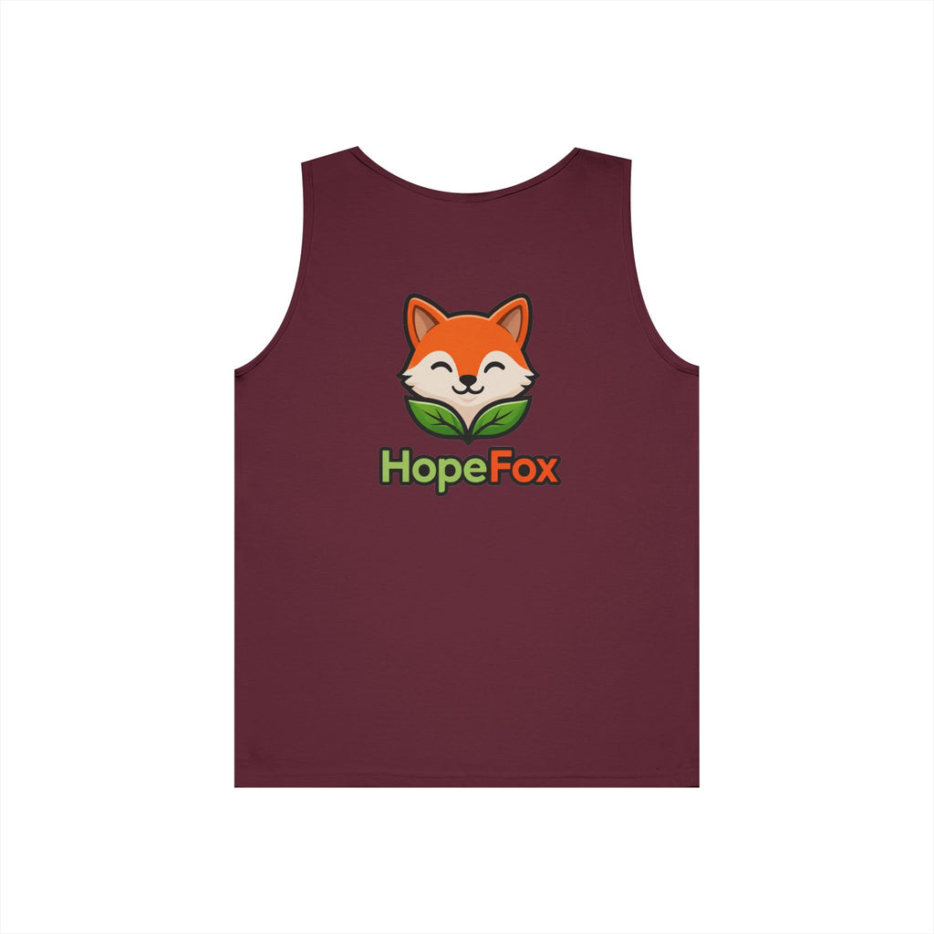 HopeFox Fox Logo Cotton Tank Top — Cute Eco-Friendly Graphic Tank