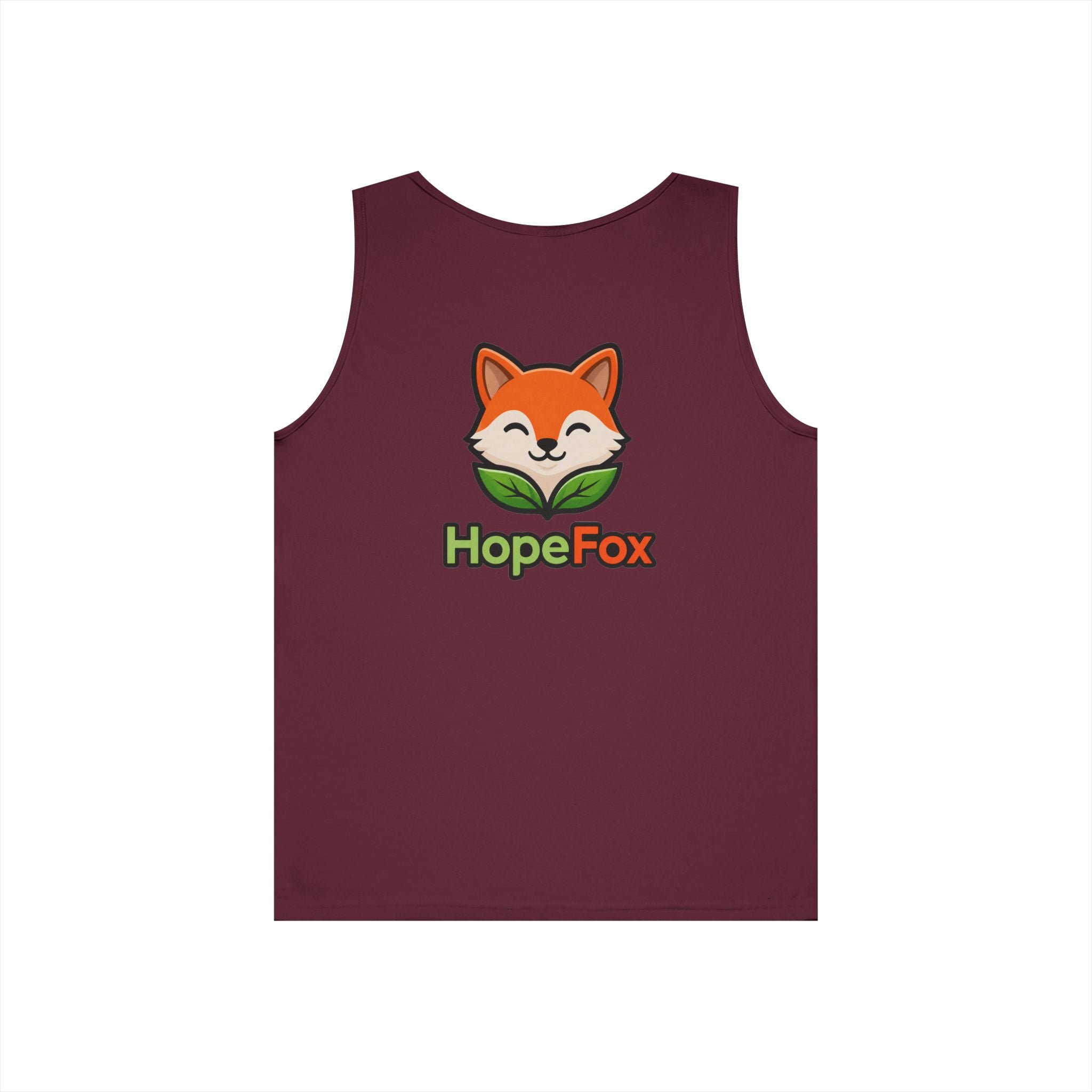 HopeFox Fox Logo Cotton Tank Top — Cute Eco-Friendly Graphic Tank