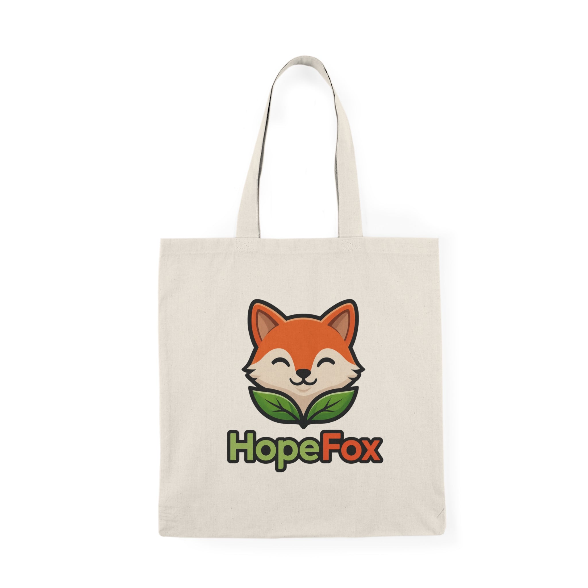 HopeFox Canvas Tote Bag — Cute Eco-Friendly Fox Shopper