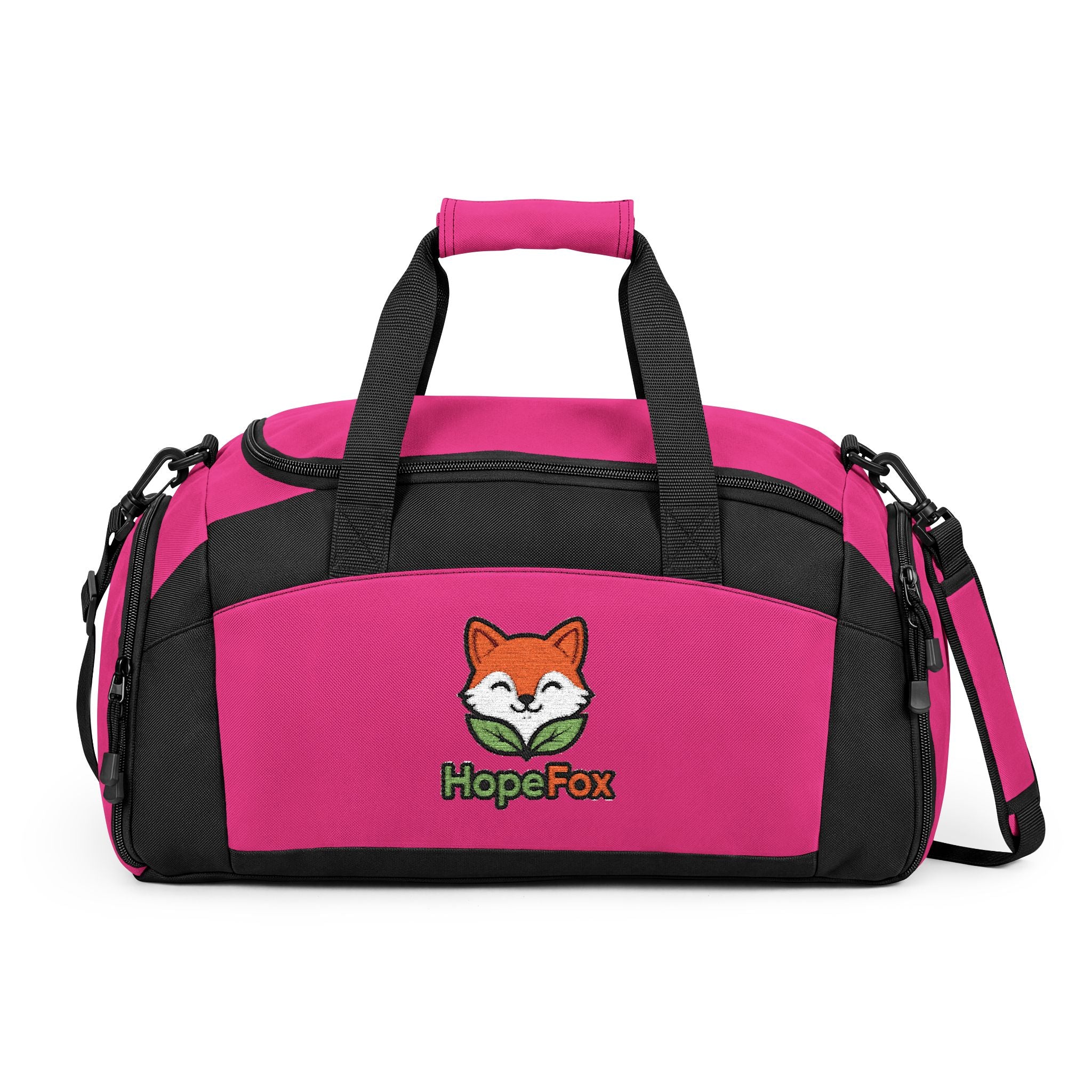 Embroidered HopeFox Gym Bag - Compact Duffle for Workouts & Travel