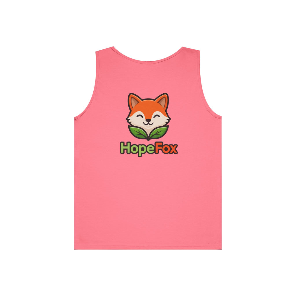 HopeFox Fox Logo Cotton Tank Top — Cute Eco-Friendly Graphic Tank