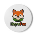 HopeFox Ceramic Coaster — Cute Fox Logo Drink Coaster