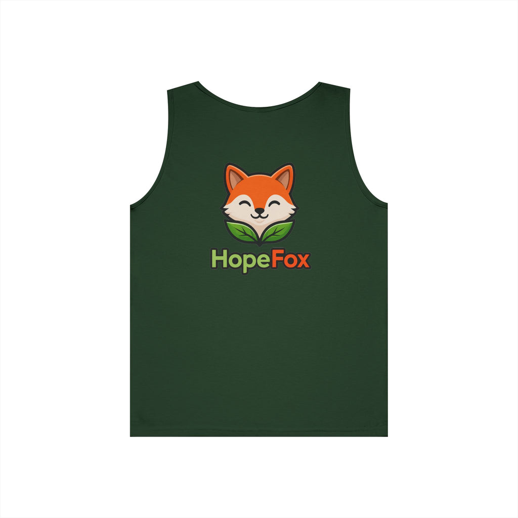 HopeFox Fox Logo Cotton Tank Top — Cute Eco-Friendly Graphic Tank