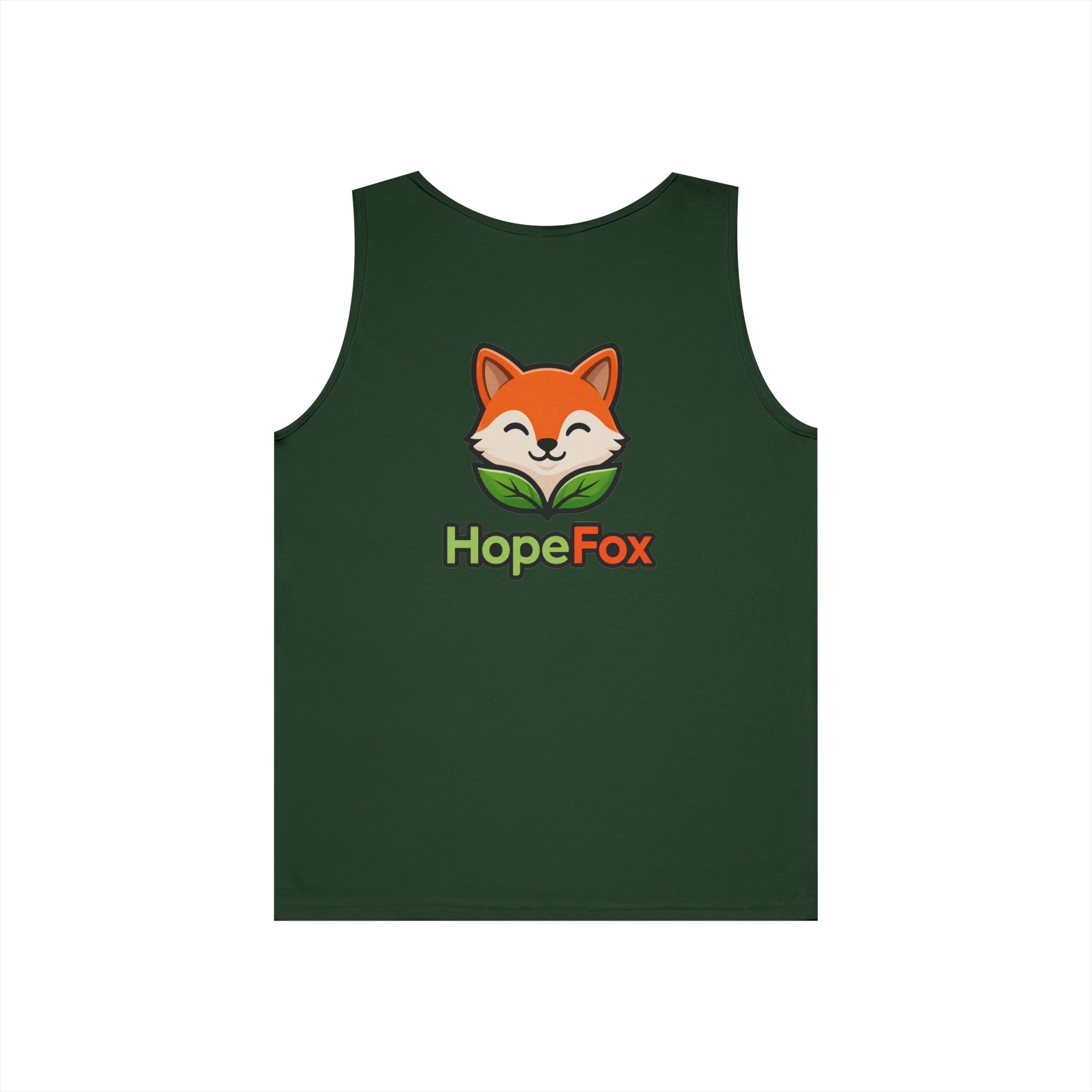 HopeFox Fox Logo Cotton Tank Top — Cute Eco-Friendly Graphic Tank