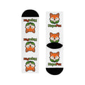HopeFox Cute Fox Logo Crew Socks — Funny Sublimation Animal Socks