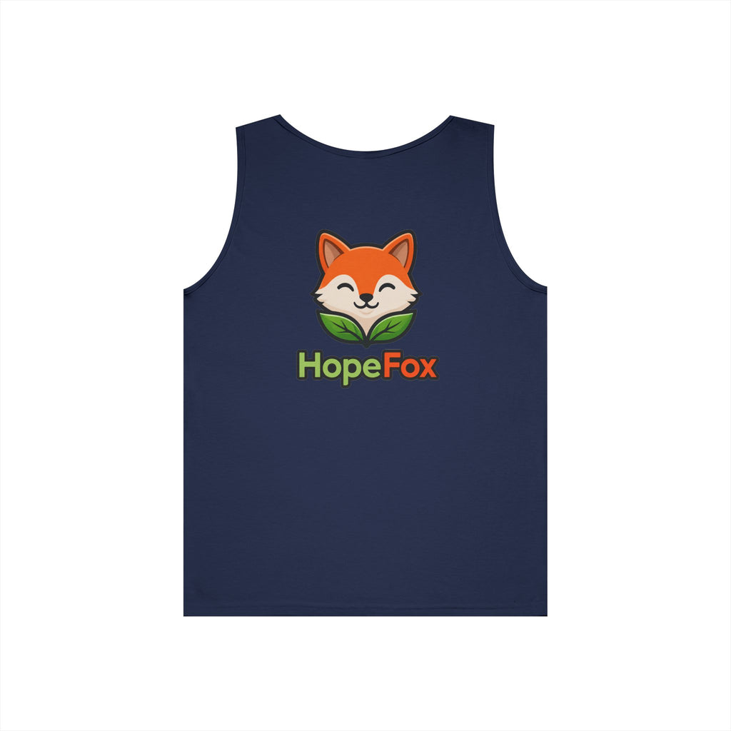 HopeFox Fox Logo Cotton Tank Top — Cute Eco-Friendly Graphic Tank