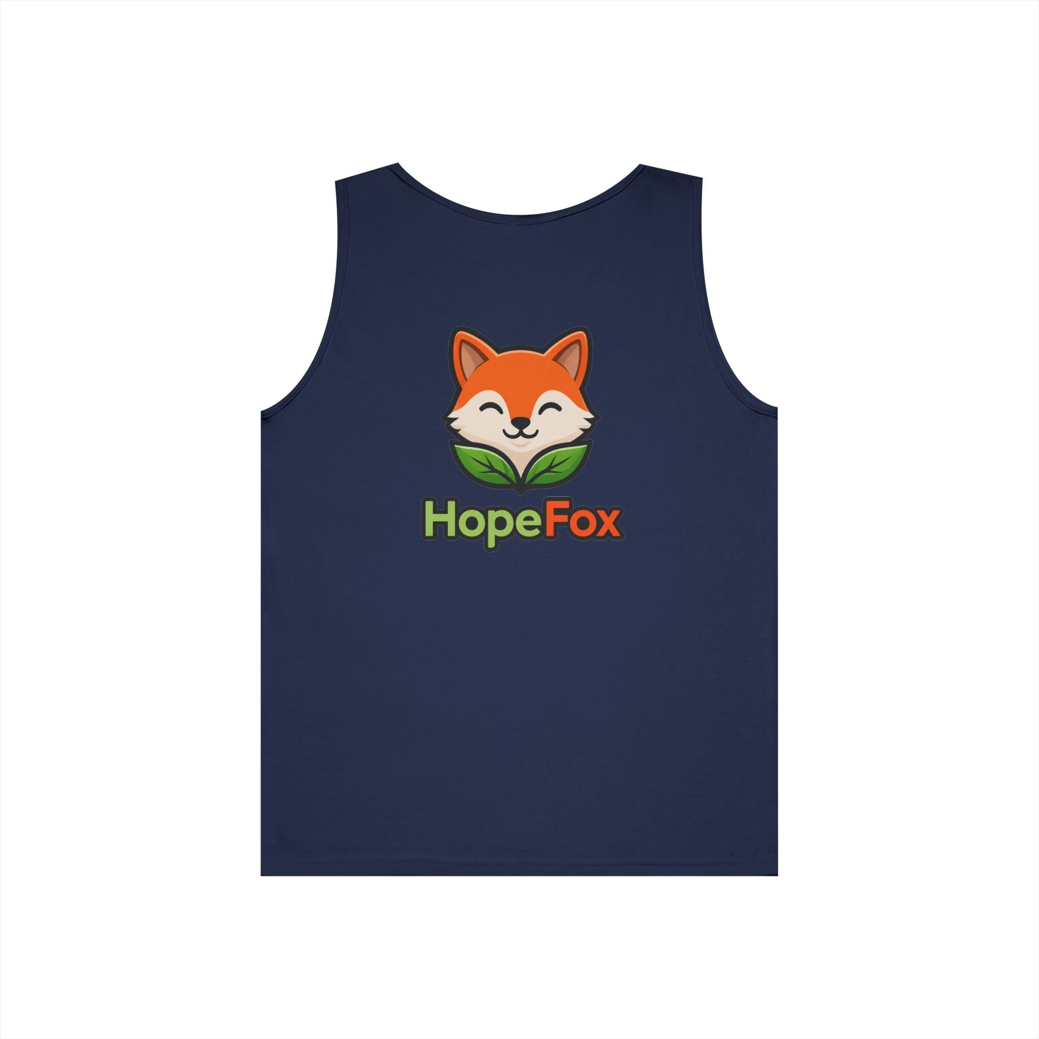 HopeFox Fox Logo Cotton Tank Top — Cute Eco-Friendly Graphic Tank