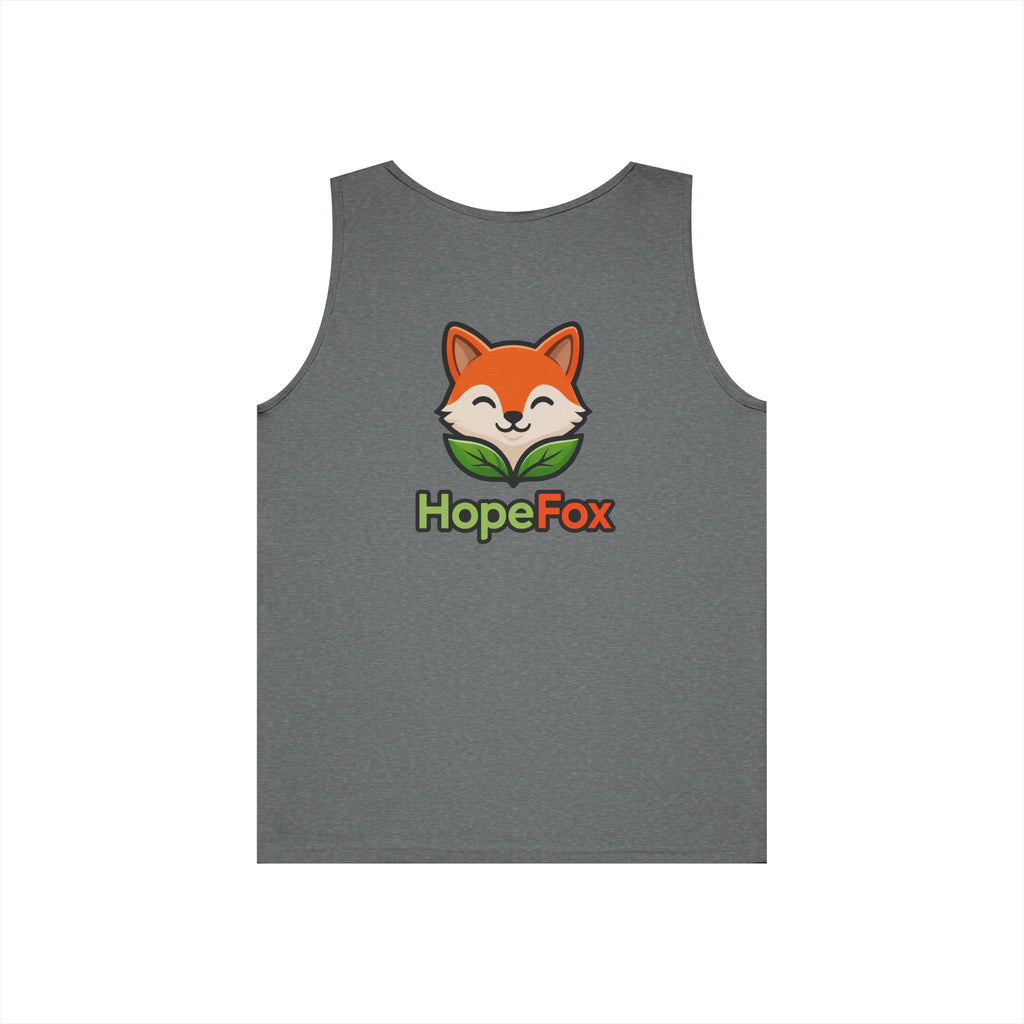 HopeFox Fox Logo Cotton Tank Top — Cute Eco-Friendly Graphic Tank