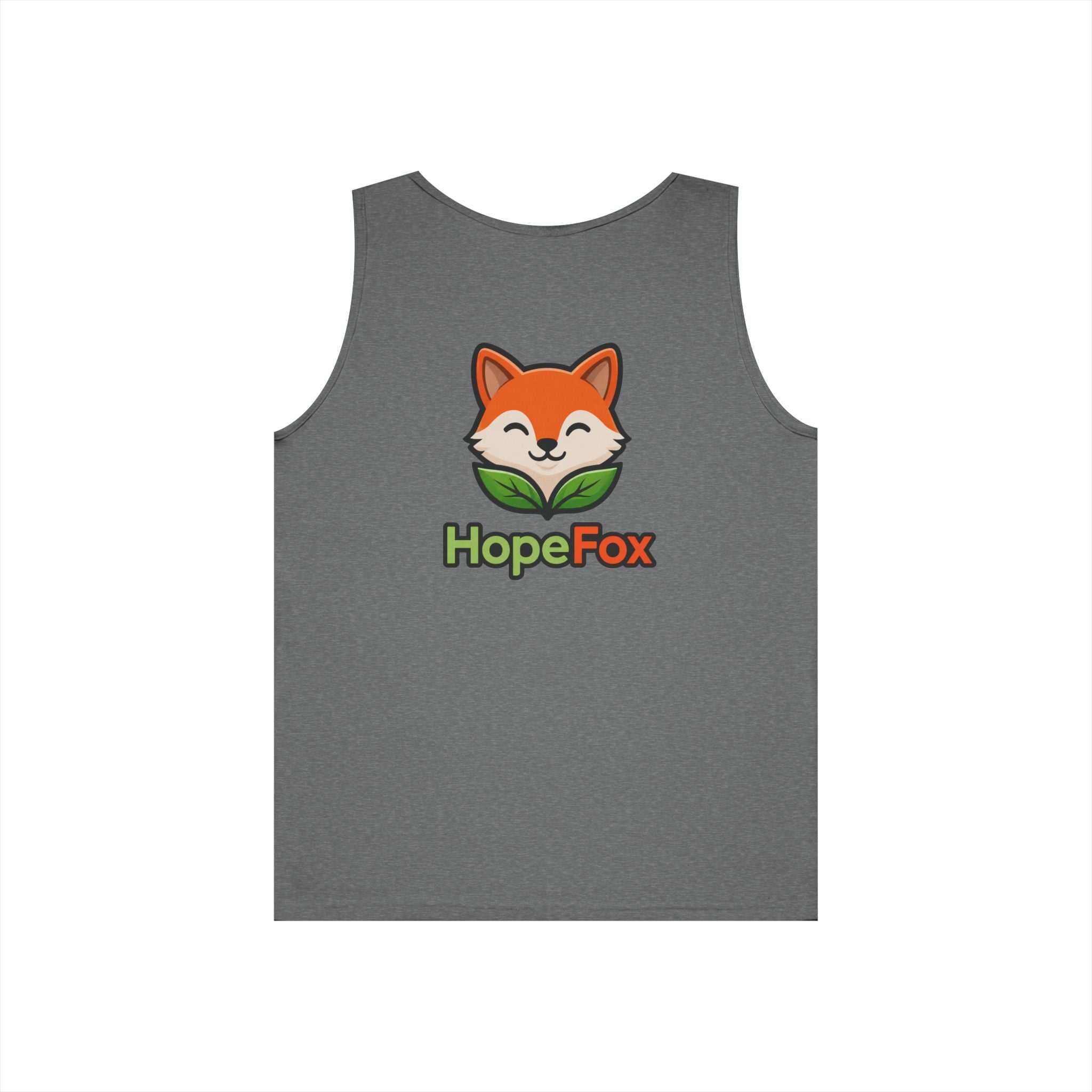 HopeFox Fox Logo Cotton Tank Top — Cute Eco-Friendly Graphic Tank