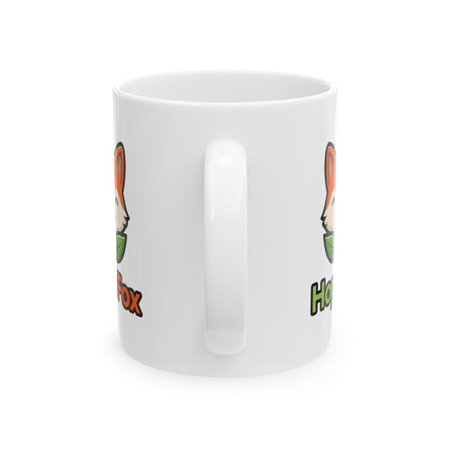 HopeFox Ceramic Mug — Cute Fox Logo Coffee Cup (11oz & 15oz)