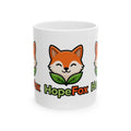 HopeFox Ceramic Mug — Cute Fox Logo Coffee Cup (11oz & 15oz)