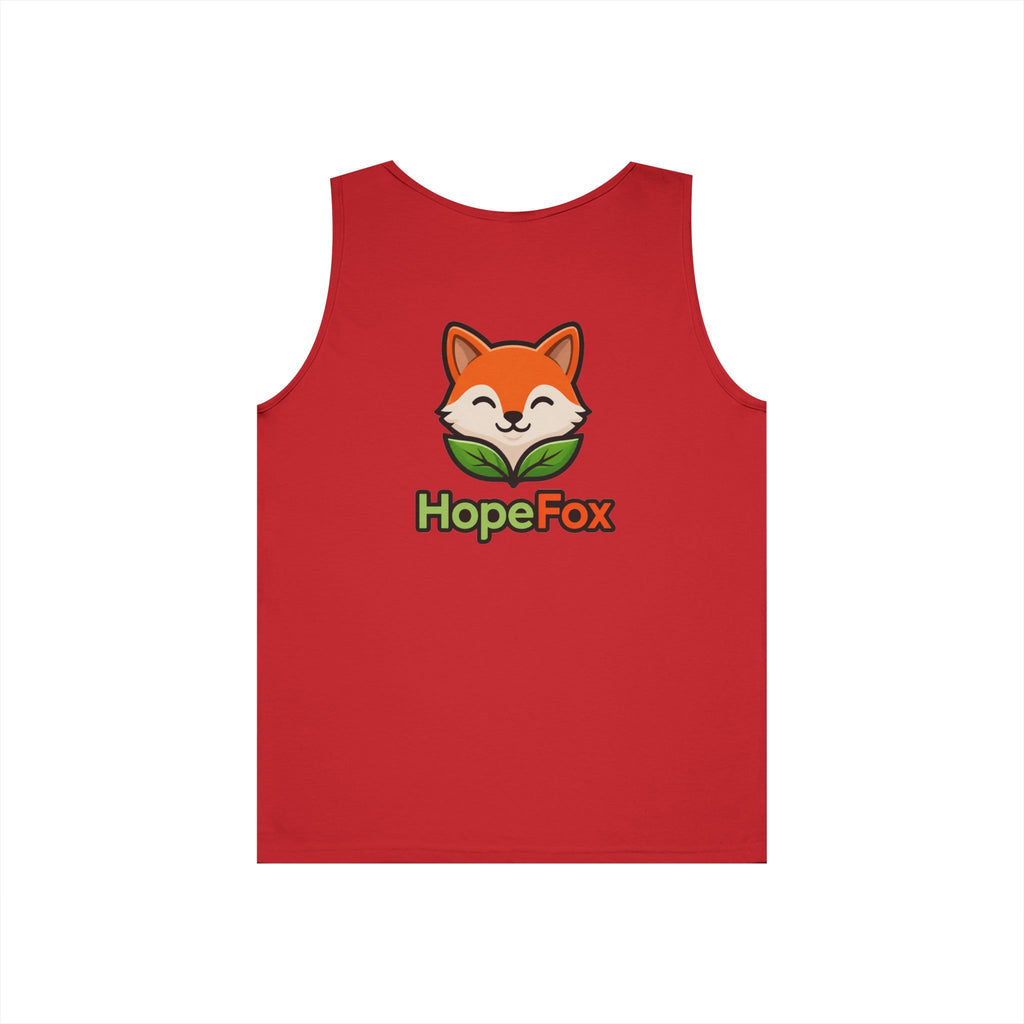 HopeFox Fox Logo Cotton Tank Top — Cute Eco-Friendly Graphic Tank