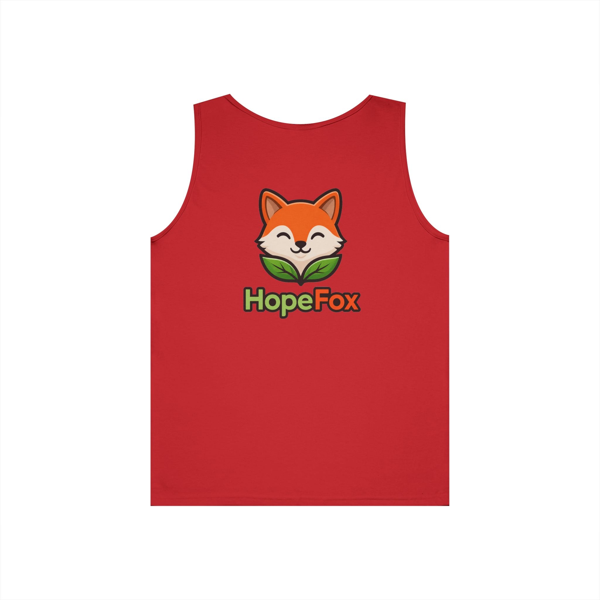 HopeFox Fox Logo Cotton Tank Top — Cute Eco-Friendly Graphic Tank
