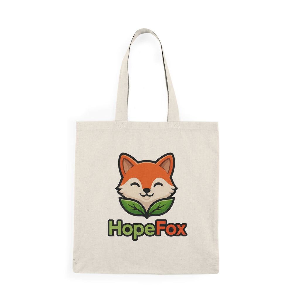 HopeFox Canvas Tote Bag — Cute Eco-Friendly Fox Shopper