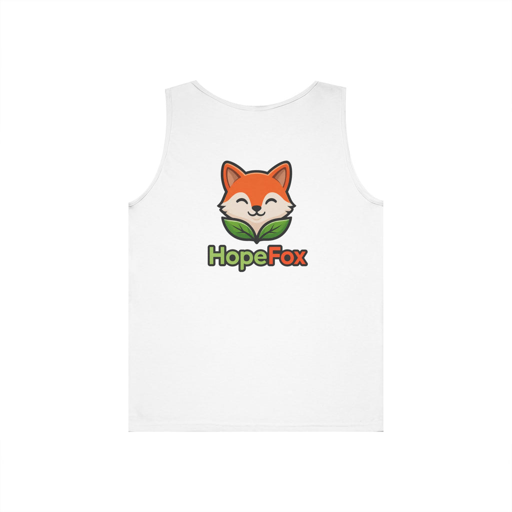 HopeFox Fox Logo Cotton Tank Top — Cute Eco-Friendly Graphic Tank