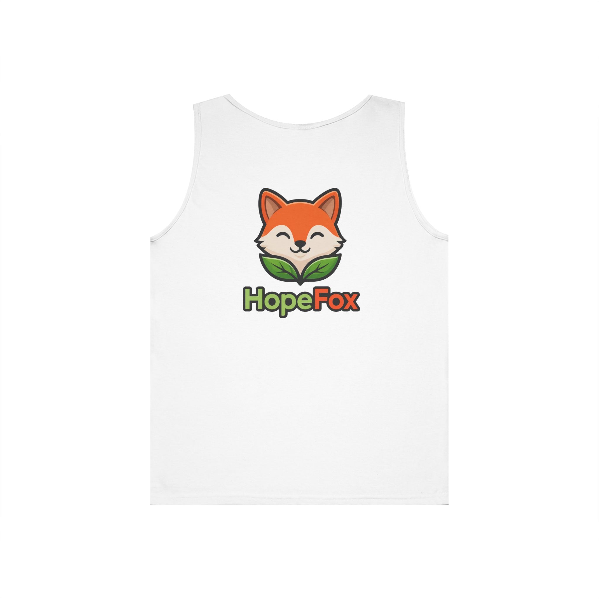 HopeFox Fox Logo Cotton Tank Top — Cute Eco-Friendly Graphic Tank