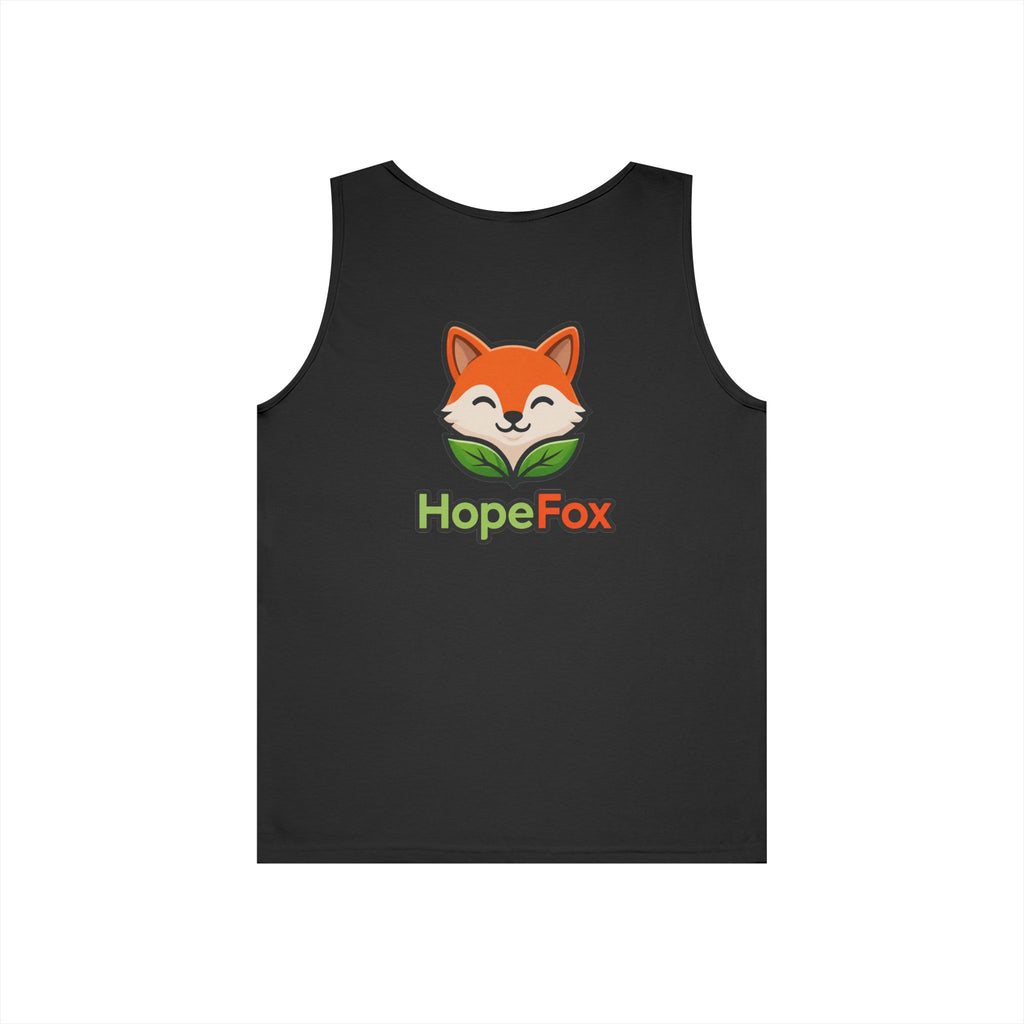 HopeFox Fox Logo Cotton Tank Top — Cute Eco-Friendly Graphic Tank