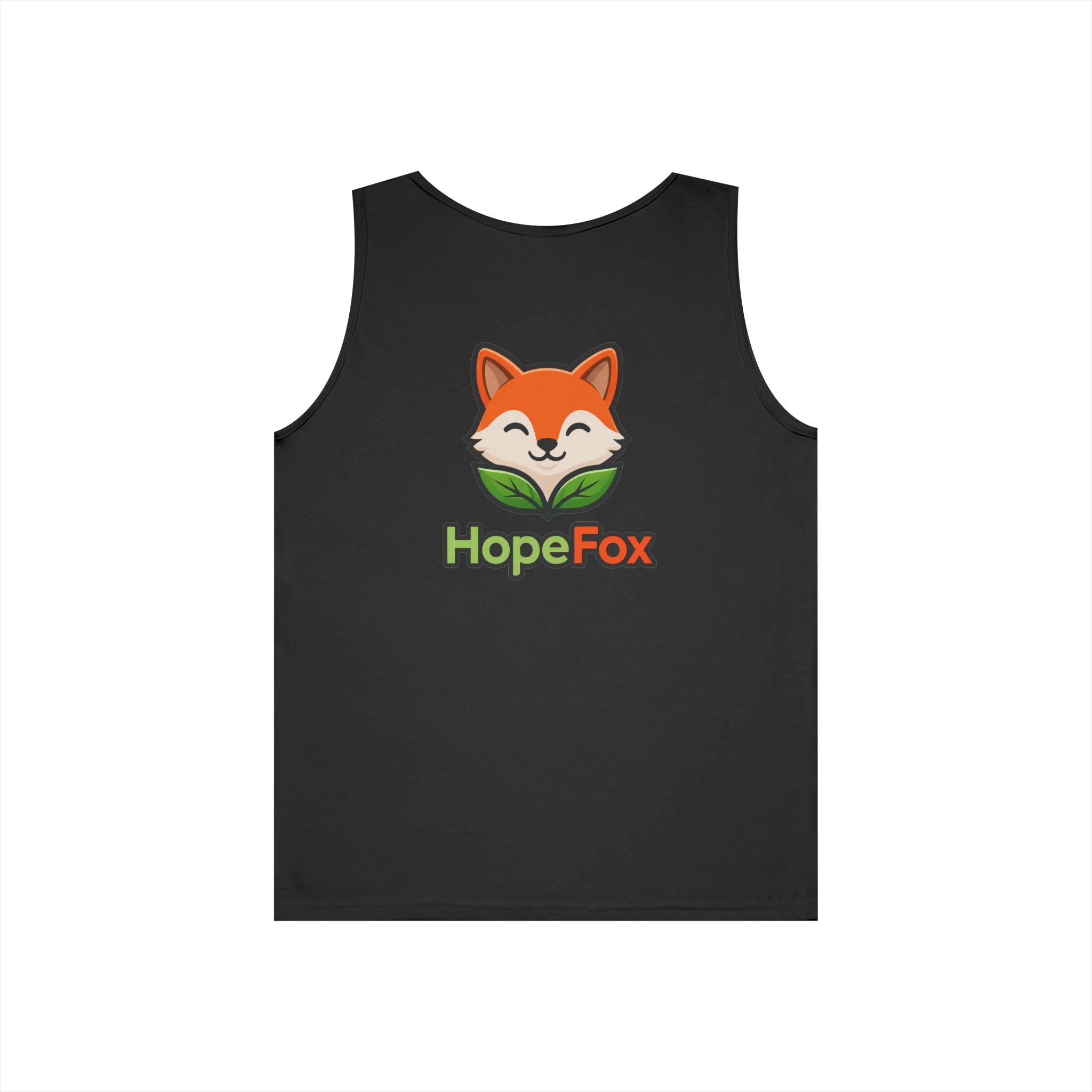 HopeFox Fox Logo Cotton Tank Top — Cute Eco-Friendly Graphic Tank